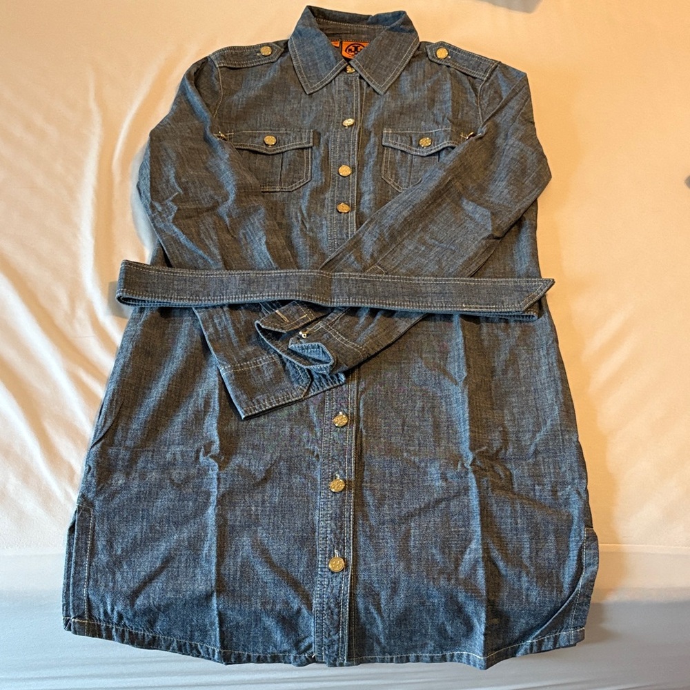 Tory Burch Button-Up Dress with Belt